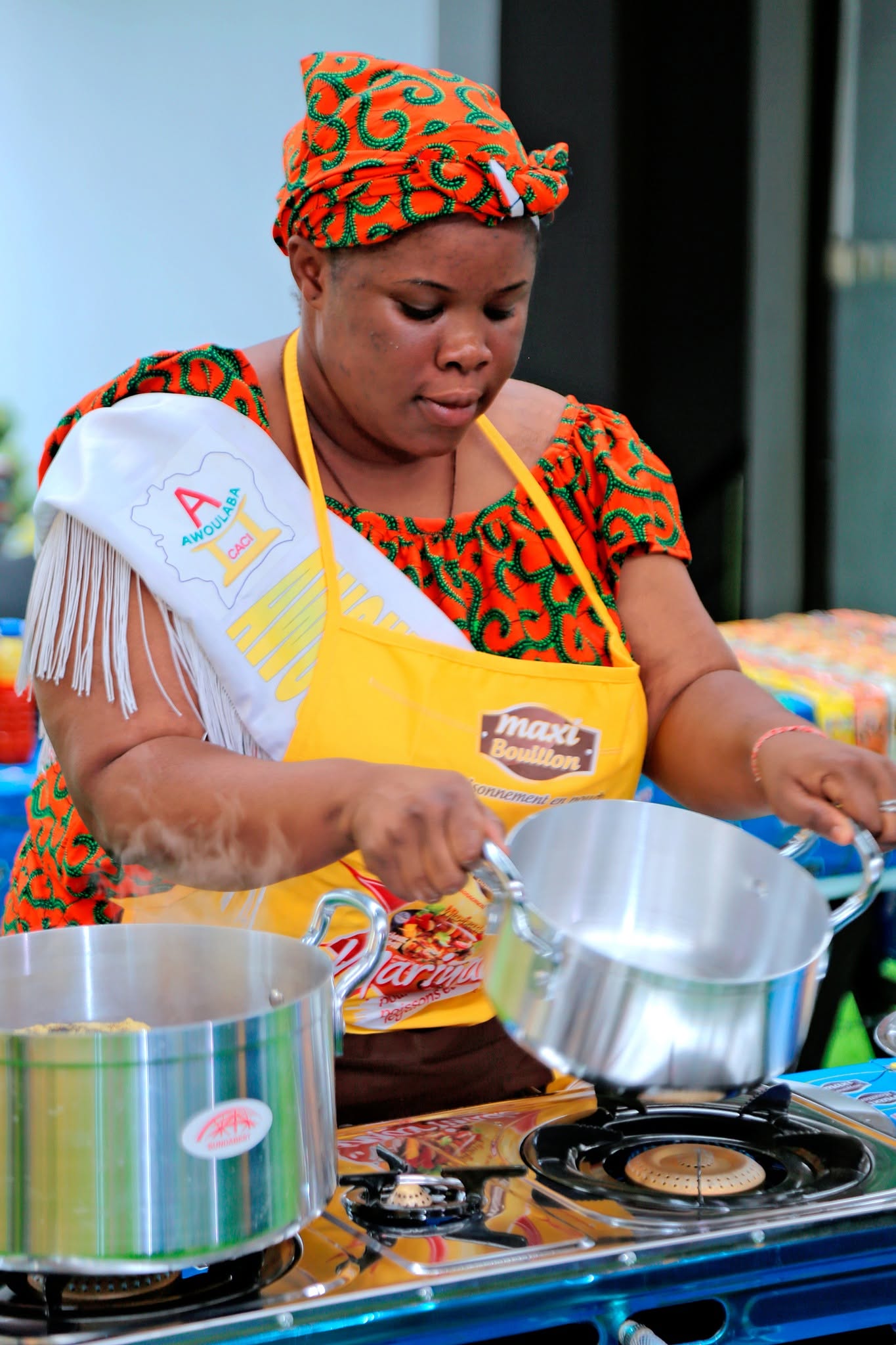 Candidate en pleine préparation culinaire